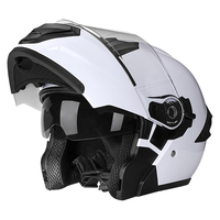 Casques de moto rabattables en ABS avec coque, double visière, homologués ECE, doublure en mousse respirante, casque de moto rabattable
