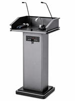 Pupitre numérique de conférence avec double microphone et haut-parleur pour l'école, l'université, la salle de conférence, la table d'enseignant