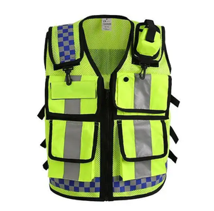 Ropa DE SEGURIDAD reflectante de alta visibilidad, ropa de trabajo de malla fluorescente personalizable con múltiples bolsillos para la seguridad del tráfico en la construcción de carreteras - Product Image 2