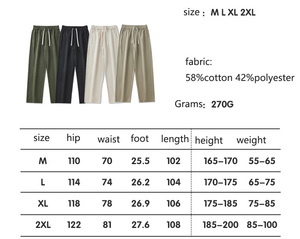 Pantaloni da jogging oversize pantaloni della tuta dritti da uomo impilati pantaloni della tuta a zampa di <span class=keywords><strong>abbigliamento</strong></span> produzione di pantaloni di cotone Streetwear <span class=keywords><strong>Hip</strong></span> <span class=keywords><strong>Hop</strong></span> - Product Image 6