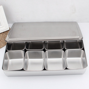 Stainless Steel Spice Jar Set 304 Grade <b>Stackable</b> With Lids For Kitchen <b>Storage</b> - Product Image 2