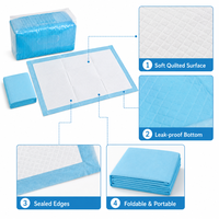 Tapis de propreté pour chiots très absorbants avec noyau en pulpe de cellulose SAP, absorption rapide, support imperméable, approvisionnement en vrac OEM