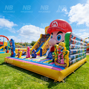 Gran Parque de Atracciones, Casa de Juegos Inflable para Adultos, Ciudad de la Diversión, Parque Temático Inflable para Niños, Gran Parque de Trampolines, Trampolín Inflable - Product Image 5
