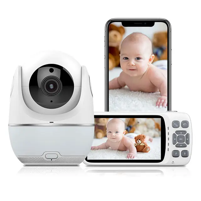 HDKing 75 Degree Lens Wireless Wifi IR 8Pcs 940NM Crying Sound Detection Monitoring Baby Monitors For Indoor