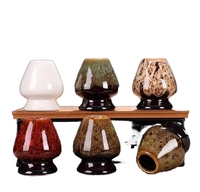 Accessoires pour service à thé faits à la main, support en céramique pour fouet à matcha, support pour fouet à matcha en bambou (Chasen)
