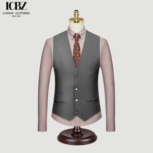 <span class=keywords><strong>Chaleco</strong></span> ajustado gris para hombre, <span class=keywords><strong>chaleco</strong></span> de traje formal e informal de negocios decorado con estilo vintage, <span class=keywords><strong>chaleco</strong></span> impermeable para padrino de boda - Product Image 3