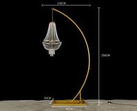 Lampe de sol en cristal M924 pour événements de mariage, lustre vintage en cristal avec support pour la décoration de table de mariage en extérieur