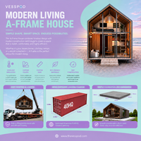 Maisons en bois préfabriquées, structure triangulaire, mini-maison modulaire, villa de luxe, imperméable, pour hôtels de villégiature