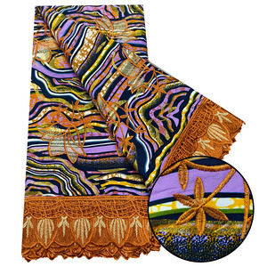 Nhà Máy Bán Buôn Hà Lan Ren Siêu Vàng Sáp In Vải 100% Hà Lan Bông Bất Sáp In Vải Cho Nhà Dệt May Váy May Mặc - Product Image 4