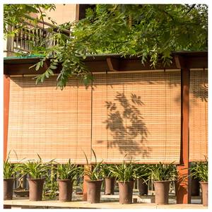 Vente en gros de stores romains doubles sans fil stores romains pliants en bambou rayure de lin polyester tissu doux rideau romain - Product Image 1