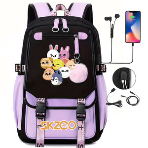 Skzoo Student <b>Backpack</b> <b>Large</b> Capacity With USB Charging For School And Travel Unisex Design - Product Image 3
