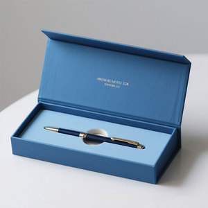 Sang trọng lật <span class=keywords><strong>Top</strong></span> tông màu nâu giấy từ Hộp quà tặng cao cấp chữ ký bút bao bì từ đóng hộp với Eva chèn - Product Image 2