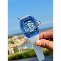 Reloj de Cristal de Zafiro con Caja Totalmente Transparente, Reloj Mecánico Innovador, Reloj de Pulsera Automático Mejorado