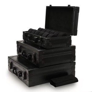 Caja de almacenamiento de relojes de 48 ranuras directa de fábrica y estuches para hombre, organizador de relojes de lujo con logotipo personalizado de 24 ranuras para relojes mecánicos - Product Image 5