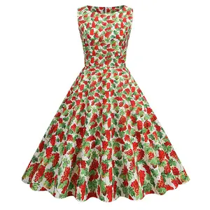 Robe d'été pour femmes, décontractée, élégante, rétro, Vintage, années 50 et 60, Rockabilly, Pin Up, bureau, grande taille