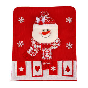 ปลอกหุ้มพนักเก้าอี้คริสต์มาส ลายซานตาคลอสและเอลฟ์ สำหรับตกแต่งโต๊ะอาหารในวันคริสต์มาส ของตกแต่งบ้านสำหรับงานเลี้ยงปีใหม่ - Product Image 5