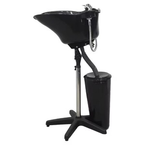 <span class=keywords><strong>Bac</strong></span> à shampoing <span class=keywords><strong>portable</strong></span> en plastique noir pour équipement de salon - Product Image 6