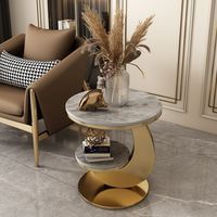 Table Basse Petite Luxe Léger Table d'Appoint Créative en Bois pour Salon Canapé & Balcon Mobilier Domestique Haut de Gamme Simple