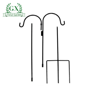 Crochets de berger chinois suspendus, piquets de plantes de berger, supports de plantes de berger, produit moderne et populaire, ornements Double noir - Product Image 1