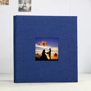 Classic Custom DIY Photo Album Portable Size Linen Cover Anniversary Picture Album Baby 8x10 Wedding Family Album