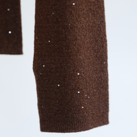 Pull à col roulé scintillant en mélange de laine pour femmes en cachemire mélangé de luxe pour femmes Plusieurs couleurs Chaud Élégant
