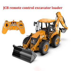 Vente en gros 2023 DoubleE 1:20 E589-003 RC <span class=keywords><strong>JCB</strong></span> Excavatrice Bulldozer Camion 2 en 1 Chargeur-Excavateur Bulldozer Voiture - Product Image 3