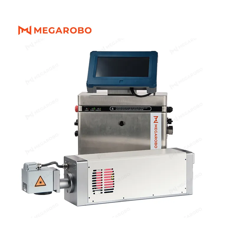 Megarobo Verbeterde Co2 Lasergraveur Lasermarkeersystemen 30W 60Wwith Lcd-Display Lasermarkeermachine