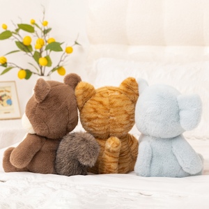 ของเล่นตุ๊กตาสัตว์ผ้ากำมะหยี่ลายทางสีเหลืองน่ารักกับช้างตัวน้อยของเล่นนุ่มพิเศษสำหรับเป็นของขวัญวันเกิดของเด็ก - Product Image 4