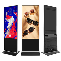 LCD Floor Standing 32-86 Inch Pemutar Video Iklan Komersial dengan CMS Gratis Totem Digital Signage dan Display Dalam Ruangan