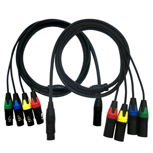 スネークカラーXlrコネクタマイクケーブルプラグPVCオスメスXlr 4 Ch Xlrオスメスマイクアダプターケーブルスピーカー用 - Product Image 4