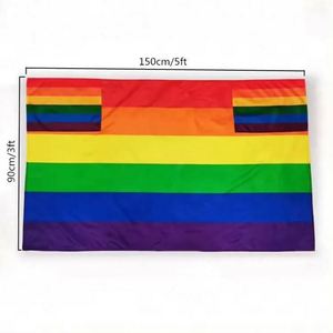 Drapeaux corporels d'extérieur en polyester pour événements, personnalisables avec logo, impression numérique, couleurs vives, pour la fierté gay et lesbienne, vente en gros - Product Image 6