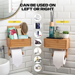 <span class=keywords><strong>Porta</strong></span> carta igienica in bambù Premium con <span class=keywords><strong>salviette</strong></span> <span class=keywords><strong>porta</strong></span> fazzoletti in legno supporto a <span class=keywords><strong>parete</strong></span> e salviettine, <span class=keywords><strong>porta</strong></span> <span class=keywords><strong>salviette</strong></span> - Product Image 6