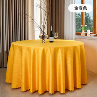 Nappe Ronde en Polyester Jacquard Damassé de 120 Pouces pour Hôtels, Restaurants, Fêtes, Mariages et Banquets