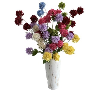 Fleur artificielle Xinxin à 5 têtes, 76 cm, Hortensia blanc et rose en tissu givré, Décoration intérieure, Décoration de mariage - Product Image 5