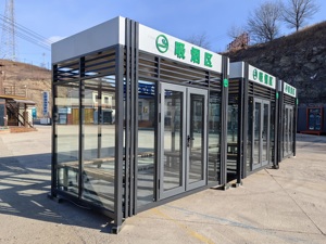 Caseta de <span class=keywords><strong>Guardia</strong></span> Portátil Prefabricada de Estructura de Acero Ligero, Contenedor Prefabricado, Caseta de Vigilancia, Cabina para Fumadores - Product Image 5