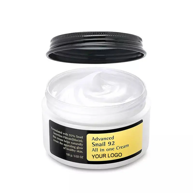 Private Label Snail Collagen Moisturizing Repairing Whitening Snail Face Cream Advanced Snail 92 All in One Cream