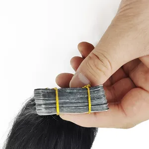 In Stock Tape In Hair Extension Human 22 Inch Vremy Jet Black Color Hair For Woman