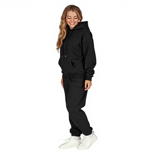 Ensemble décontracté unisexe exclusif à capuche avec pantalon de survêtement, toucher doux, vêtements de détente quotidiens, personnalisation de marque, plusieurs options - Product Image 2
