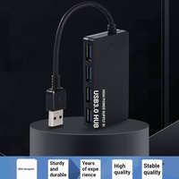 Hub USB 3.0 Type C ultra fin, 4 ports, adaptateur multi-ports, hub d'extension USB 3.0 haute vitesse pour ordinateur portable