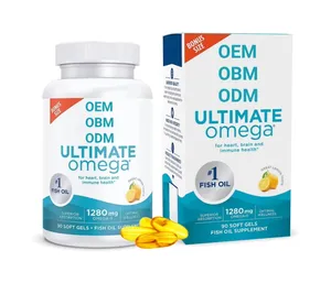 Suplemento OEM de cápsulas blandas de aceite de pescado Omega-3 de alta potencia con Epa y Dha-promueve la salud del cerebro y el corazón Suplementos de aceites de pescado