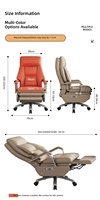 Fauteuil de Direction Haut de Gamme en Cuir Véritable avec Commande Vocale, Massage, Chargement USB, Moteur Silencieux, Base Chromée 360mm, Personnalisation OEM