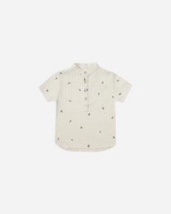 Camicie estive per bambini in <span class=keywords><strong>mussola</strong></span> <span class=keywords><strong>di</strong></span> lino retrò camicie a maniche corte Henley per bambini - Product Image 5