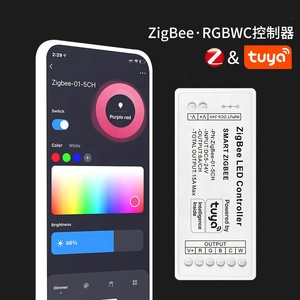 Contrôleur WiFi Tuya Zigbee, application mobile, télécommande intelligente, barre lumineuse LED et ceinture lumineuse, <span class=keywords><strong>variateur</strong></span> de couleur RGB coloré, ROHS - Product Image 6