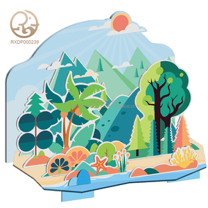 Jouet éducatif 3D dessin Doodle Art Set carte de voeux tridimensionnelle pour enfants avec expérience scientifique de la forêt d'automne faite - Product Image 1