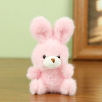 Mini porte-clés en peluche lapin ou ours, jouet en peluche doux, multicolore, cadeau de fête