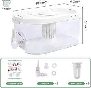 Dispensador <span class=keywords><strong>de</strong></span> bebidas <span class=keywords><strong>de</strong></span> <span class=keywords><strong>cerveza</strong></span> grande <span class=keywords><strong>de</strong></span> plástico <span class=keywords><strong>de</strong></span> 1 galón para fiestas para nevera con filtro con grifo para té al <span class=keywords><strong>sol</strong></span> limonada - Product Image 4