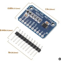 Module de développement de convertisseur analogique-numérique de précision subminiature 16 bits ADS1115, 4 canaux, communication I2C, Linux