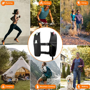 High Quality Polyester Outdoor Hiking <b>Vest</b> Lightweight Breathable Multi-Functional Water Bottle Pocket for <b>Men</b> Women Runners - Product Image 2