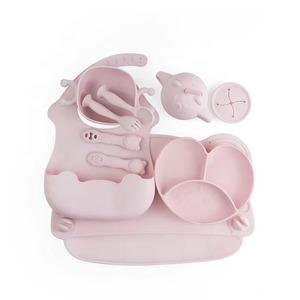 Productos de Seguridad para Bebés, Plato de Alimentación para Niños con Separador, Libre de BPA, No Tóxico, de Grado Alimenticio, con Cuchara - Product Image 1