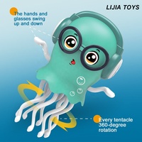 Lijia Jouet Électronique Interactif Pieuvre Danseuse Magique, Simulation Vie Marine, Jouet en Plastique pour l'Éveil Éducatif, Unisexe